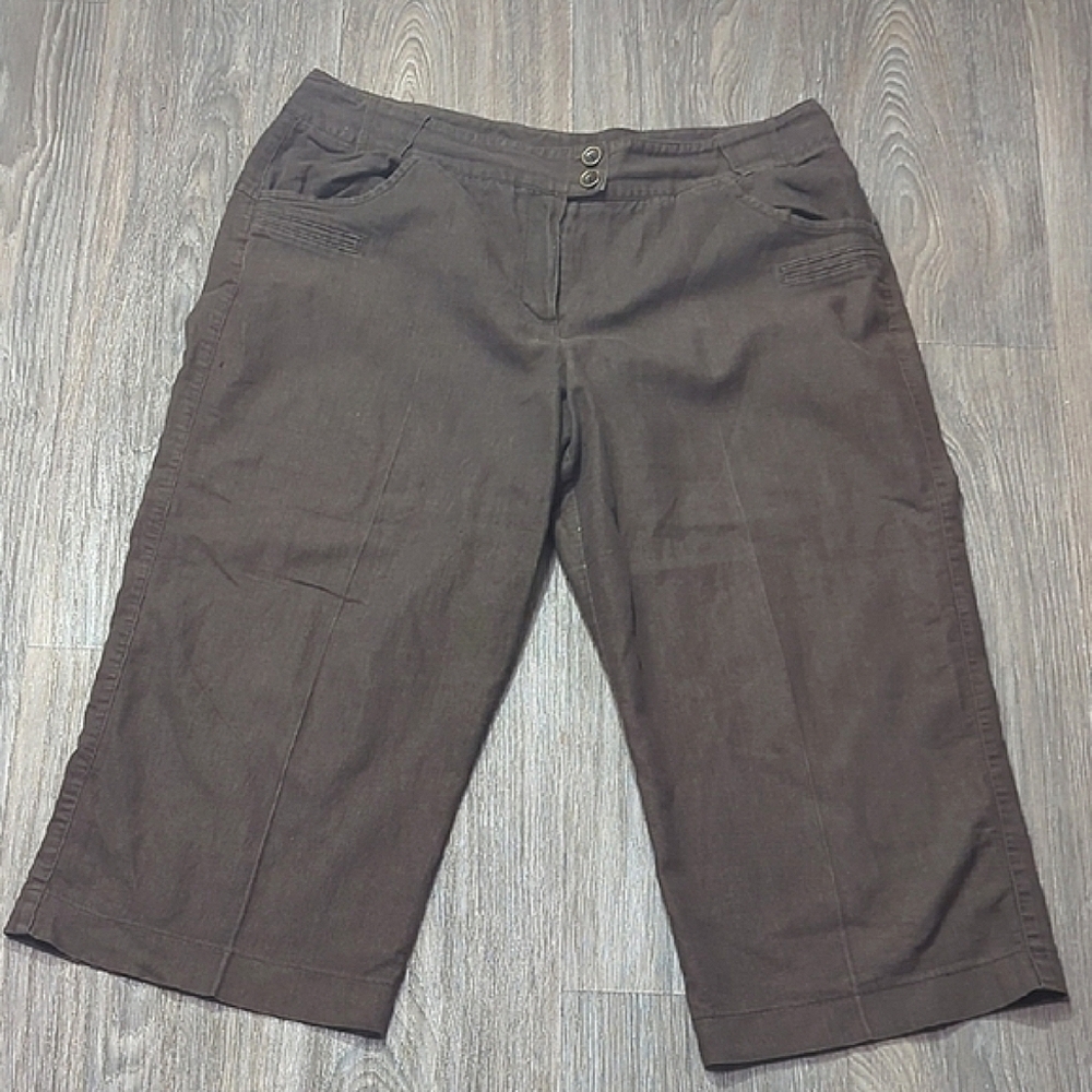 ❤️5/$25 Larry Levine Chocolate Stretch Pants
